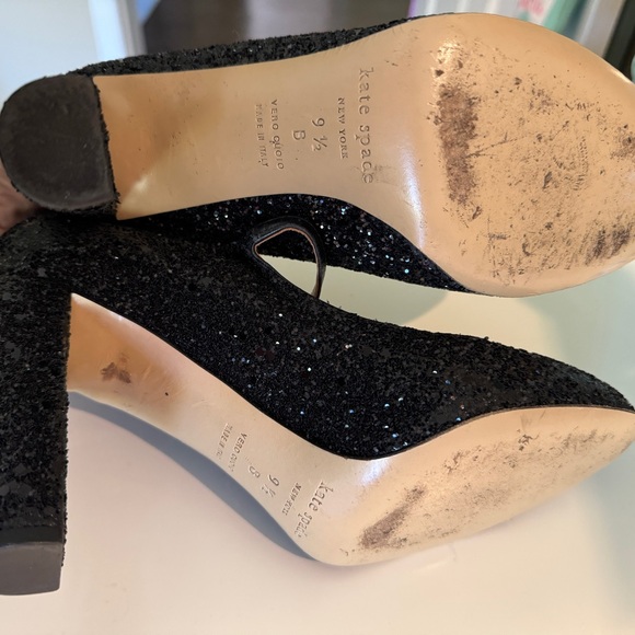 Kate Spade Black Glitter Heels - Picture 3 of 3